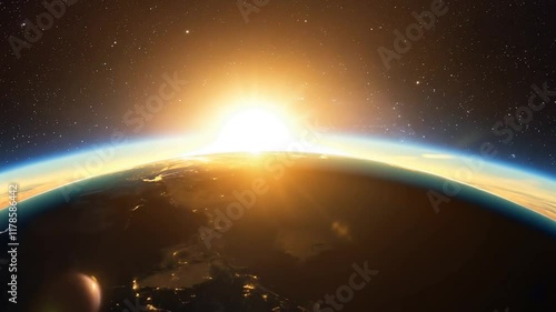 outer sunrise space earth planet globe light earth sunbeam three-dimensional map sun sky sea orb west land peace south outer earth orbit space ocean relief travel sahara africa sphere sunset global