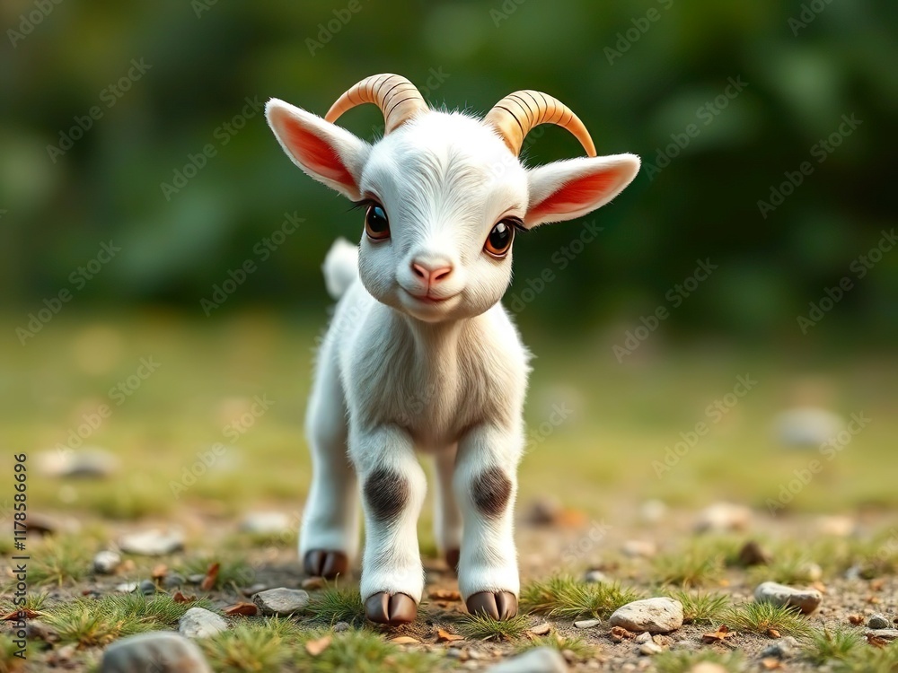 Lamb baby cute 3d rendering illustration Lamb baby cute 3d rendering illustration