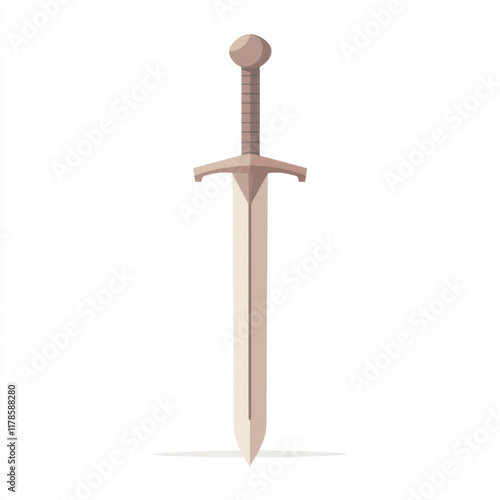 side view of a minimalist sword simple vector