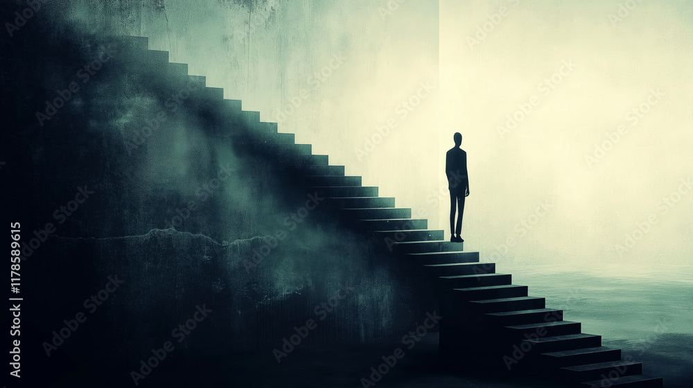custom made wallpaper toronto digitalOvercoming depression a journey upwards abstract art dark environment