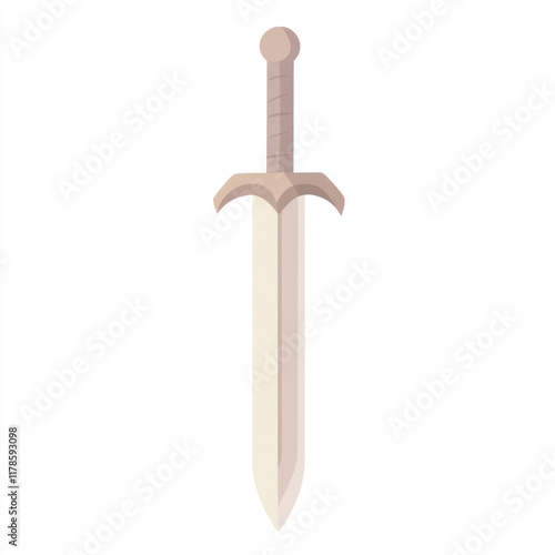 side view of a minimalist sword simple vector