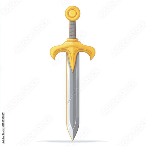 side view of a minimalist sword simple vector