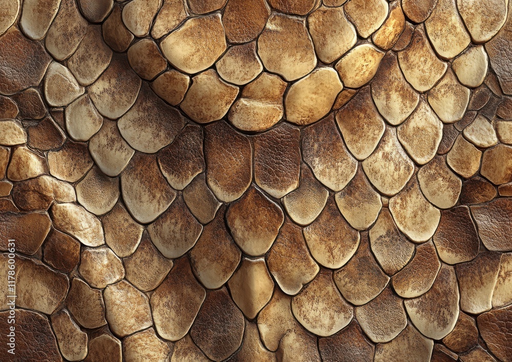 Detailed Close-Up of Naturally Textured Scales in Earthy Tones Showcasing a Unique Pattern of Shapes and Colors for Use in Nature and Abstract Design Projects Detailed Close-Up of Naturally Textured Scales in Earthy Tones Showcasing a Unique Pattern of Shapes and Colors for Use in Nature and Abstract Design Projects