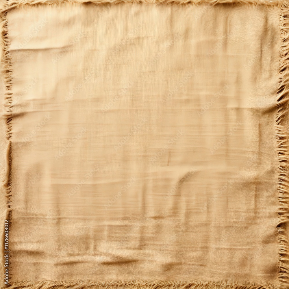 the AI Image Generator, a Beige Fabric with Frayed Edges and Texture the AI Image Generator, a Beige Fabric with Frayed Edges and Texture