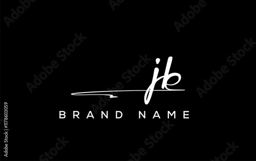 JO letter beauty handwriting vector logo
