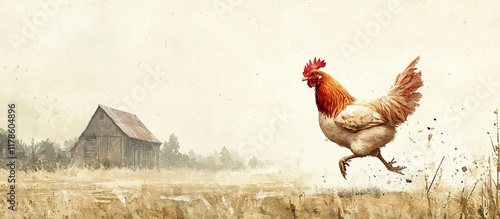 Rooster's Rustic Run: A Farmland Escape