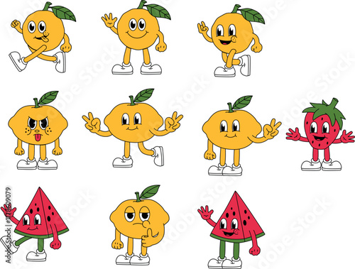 fruit illustration character