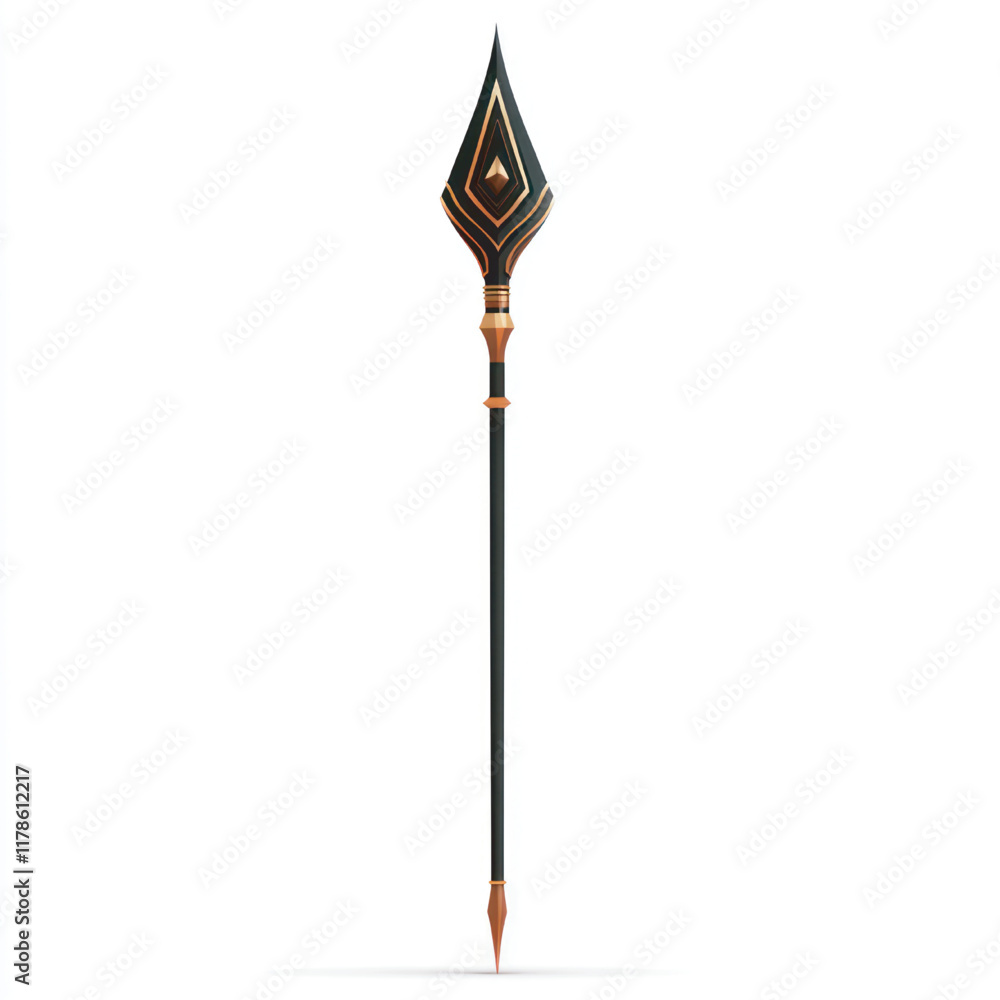 vector of a spear isolated on white vector of a spear isolated on white