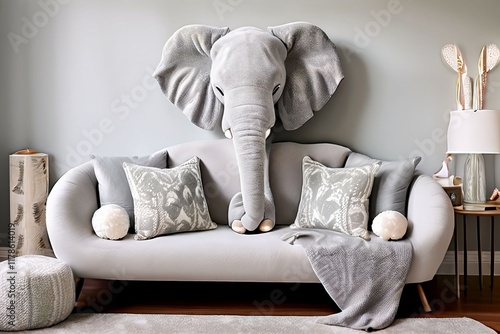 61 elephant parade elephant decals soft grey accents and a cozy photo