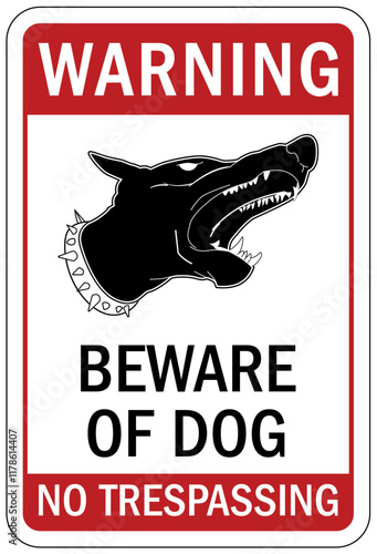 Guard dog warning sign