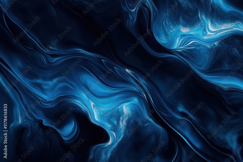 Abstract Blue Swirling Liquid Painting Texture Art Abstract Blue Swirling Liquid Painting Texture Art
