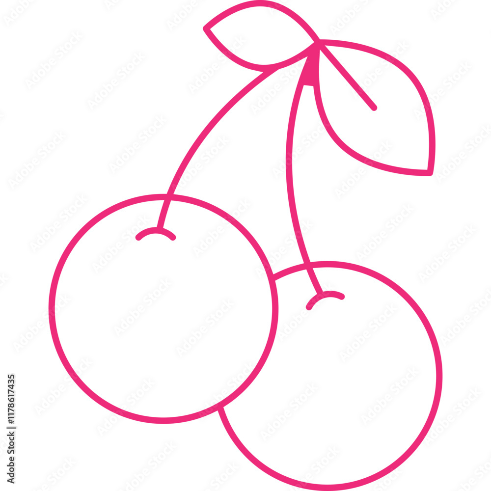 Cherries icon single vector illustration Cherries icon single vector illustration