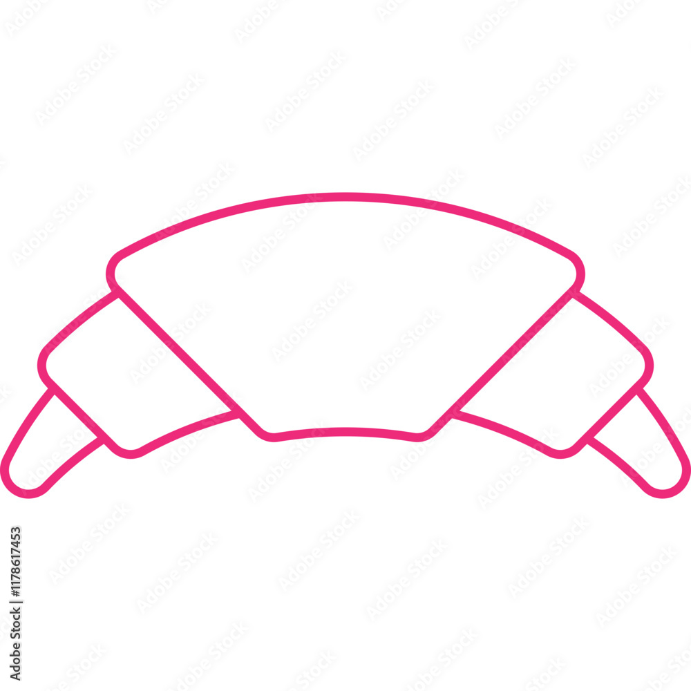 Crossiant II icon single vector illustration