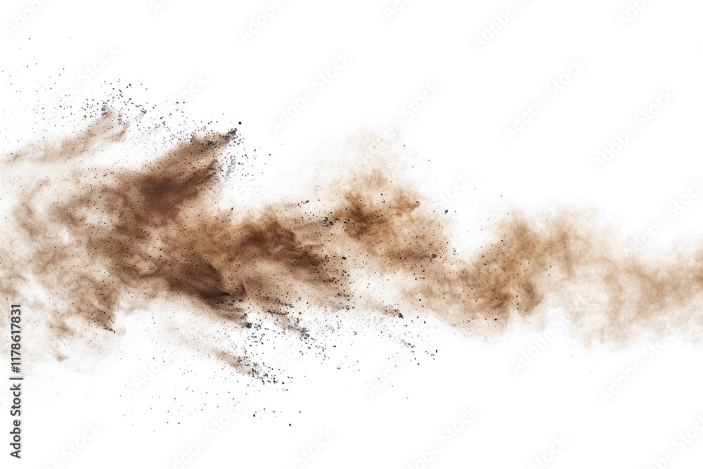 Abstract brown dust cloud explosion Abstract brown dust cloud explosion