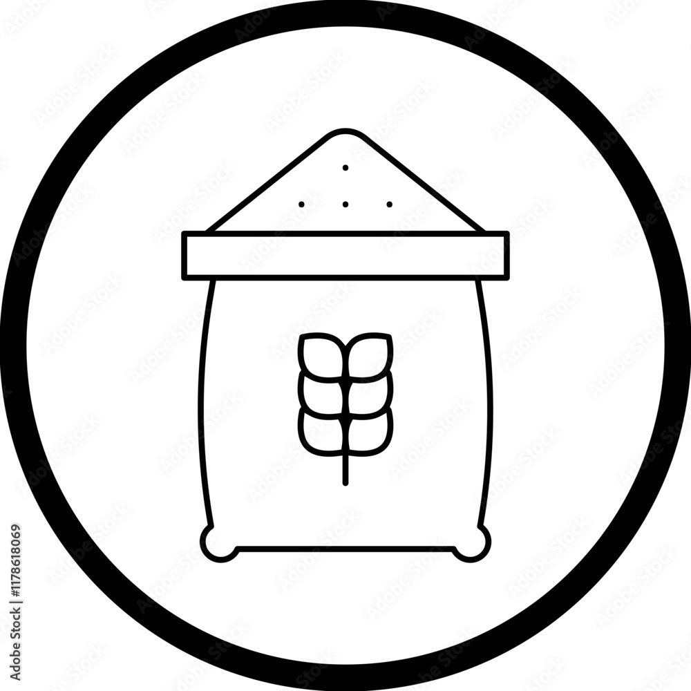 Flour Bag icon single vector illustration Flour Bag icon single vector illustration