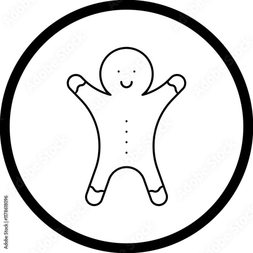Gingerbread icon single vector illustration