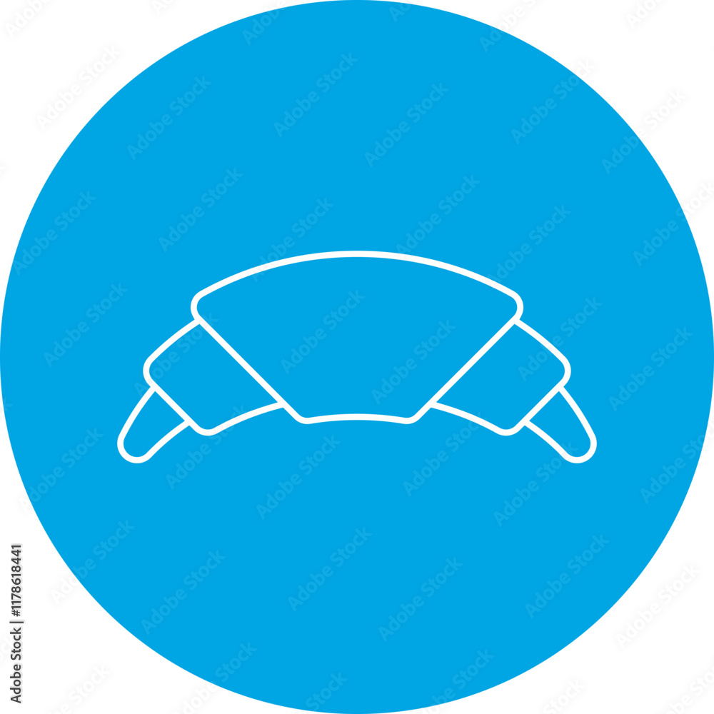 Crossiant II icon single vector illustration Crossiant II icon single vector illustration