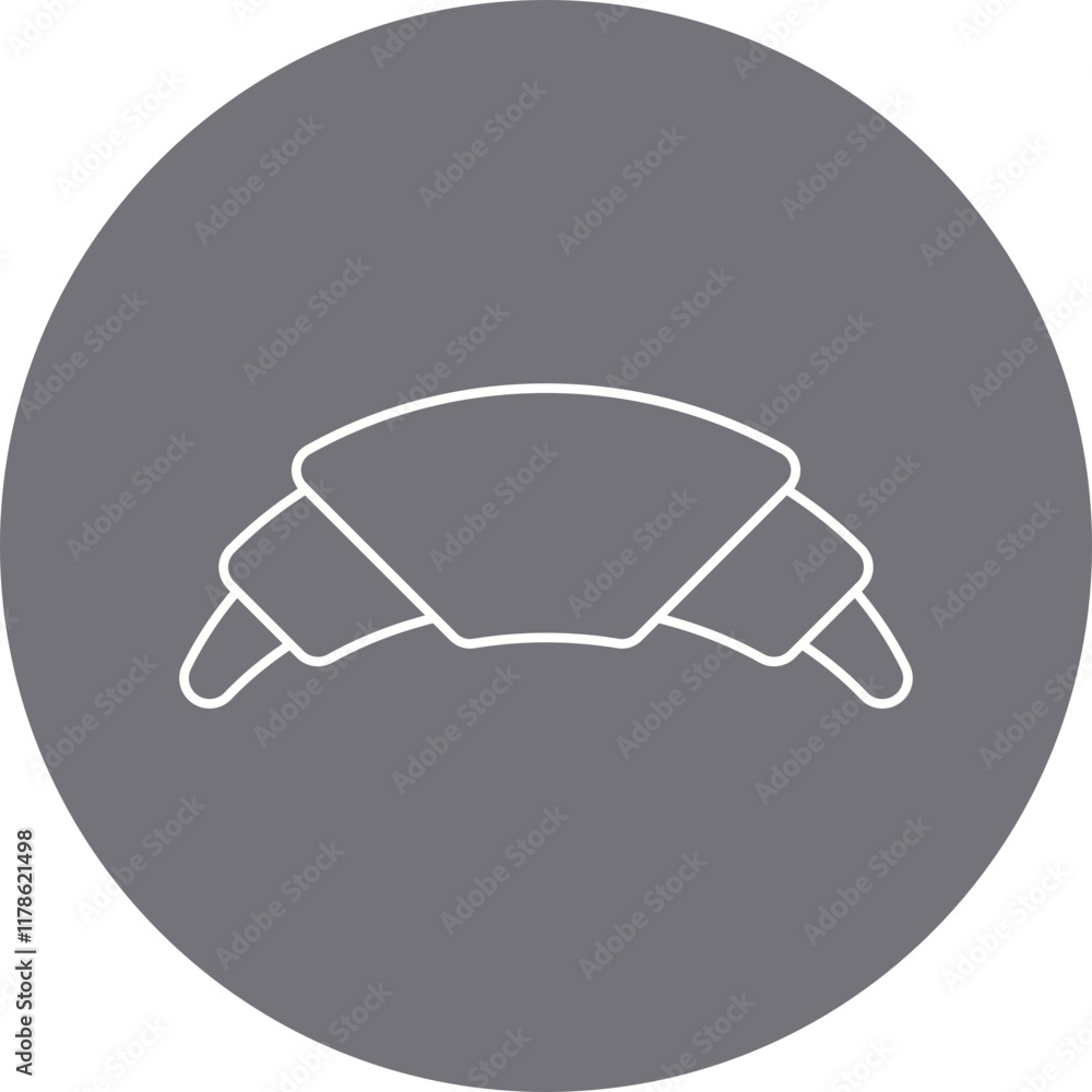 Crossiant II icon single vector illustration
