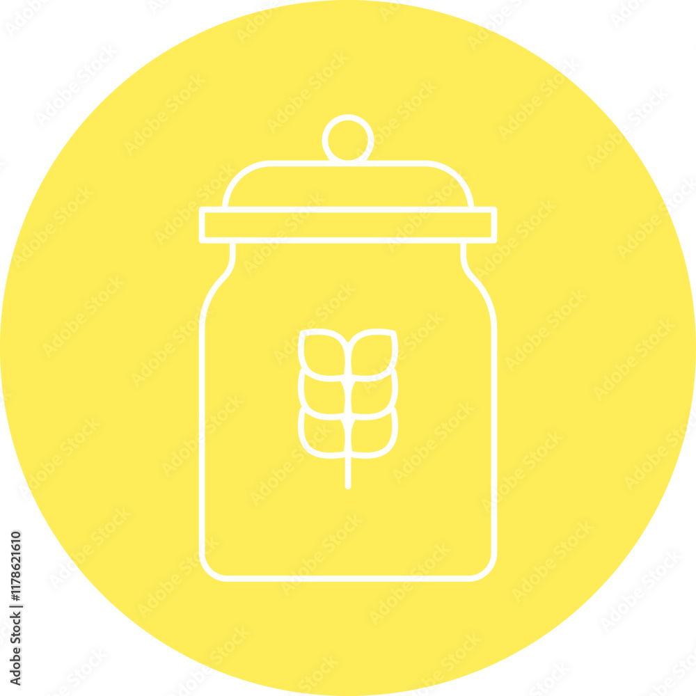 Flour Pot icon single vector illustration Flour Pot icon single vector illustration