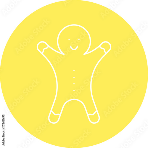 Gingerbread icon single vector illustration