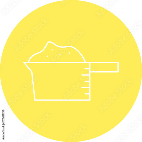 Measure Flour icon single vector illustration