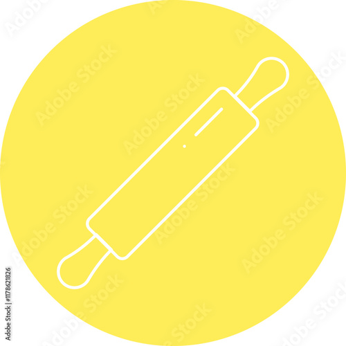 Rolling Pin icon single vector illustration