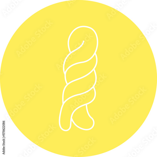 Braided Bread icon single vector illustration