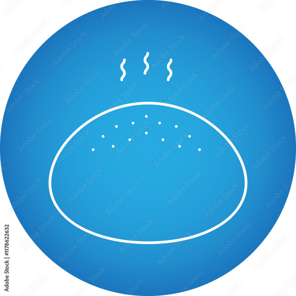 Baked Bun icon single vector illustration Baked Bun icon single vector illustration