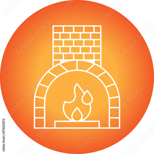 Fire Oven icon single vector illustration