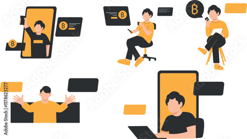 Flat Illustration Business Technology