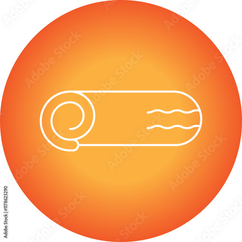 Swiss Roll icon single vector illustration