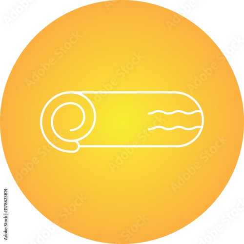 Swiss Roll icon single vector illustration