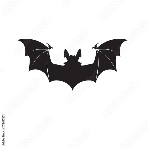 Set of bat silhouettes