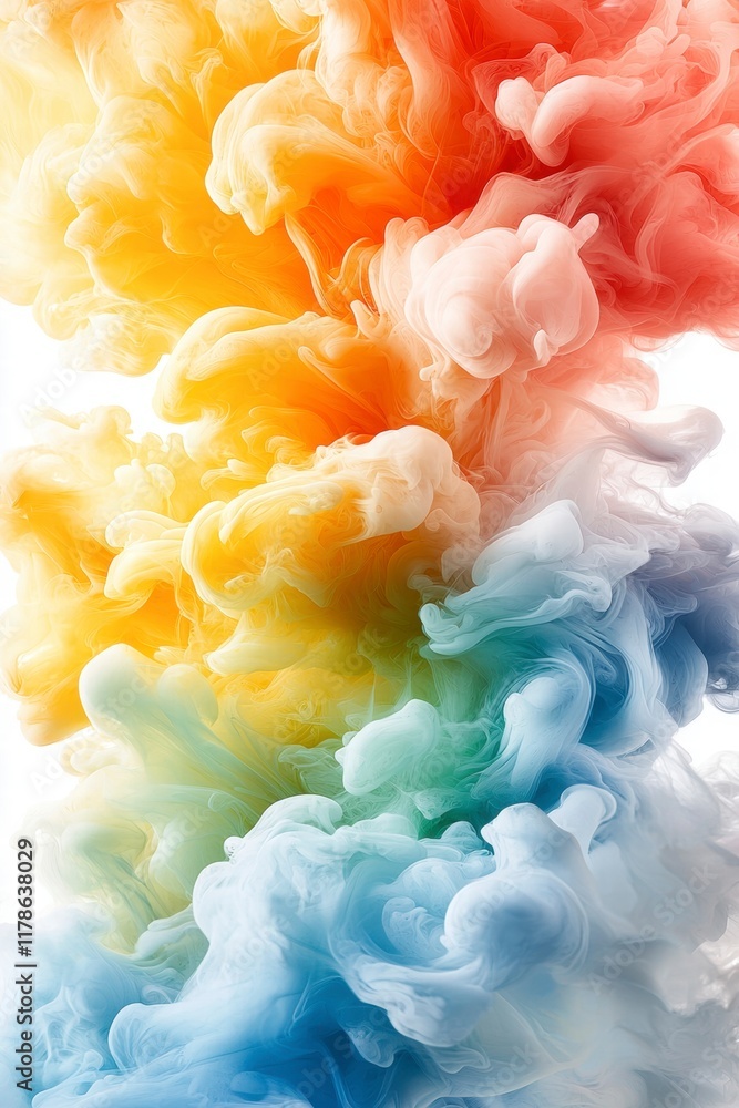 Fototapeta premium Abstract Colorful Ink Swirl in Water