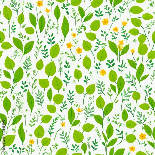 Wallpaper Mural Seamless spring floral patterns with flowers set. Abstract flowers on white background print ornament design. Flowers, leaves decorative retro wallpaper background flat style illustration collection Torontodigital.ca