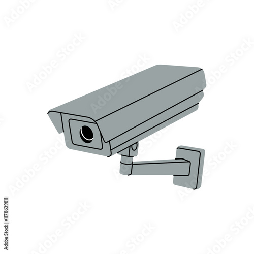 Security camera. Security surveillance system. Vector illustration