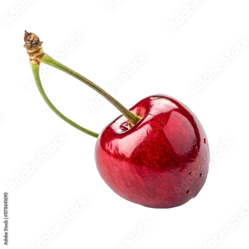 A cherry On white background