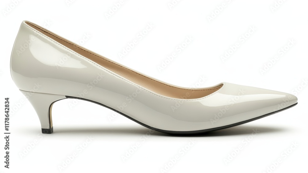 Beige Kitten Heel Pumps, Classic Women's Shoes. Beige Kitten Heel Pumps, Classic Women's Shoes.