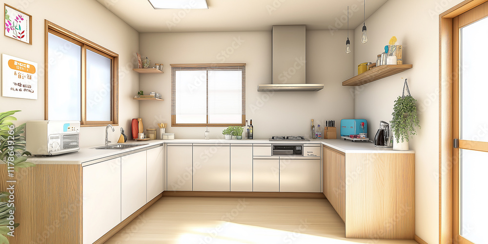 Luxuriöse Küche, weiße Eiche, weiße und graue Farben, mattes und erdiges Gefühl, minimalistisches indisches Design Luxuriöse Küche, weiße Eiche, weiße und graue Farben, mattes und erdiges Gefühl, minimalistisches indisches Design