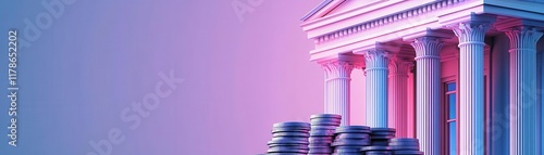 Debt financing options flat design side view corporate finance theme animation colored pastel