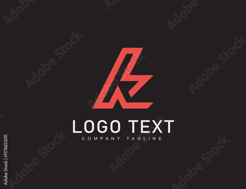 K letter logo with abstract shape