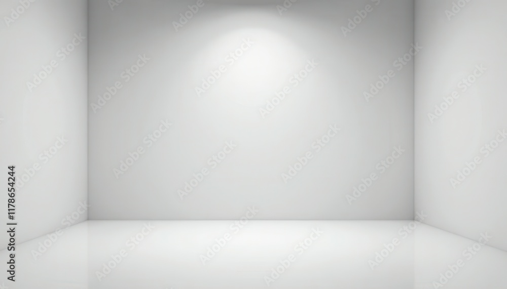 A minimalist white studio room with soft lighting, perfect for product presentations. A minimalist white studio room with soft lighting, perfect for product presentations.