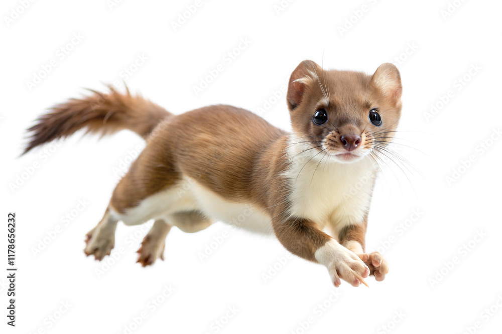 Fototapeta premium Least Weasel in the Air