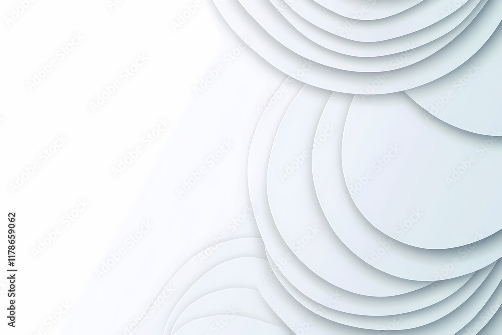 Obraz premium Abstract White Layers with Soft Curves and Smooth Textures Design