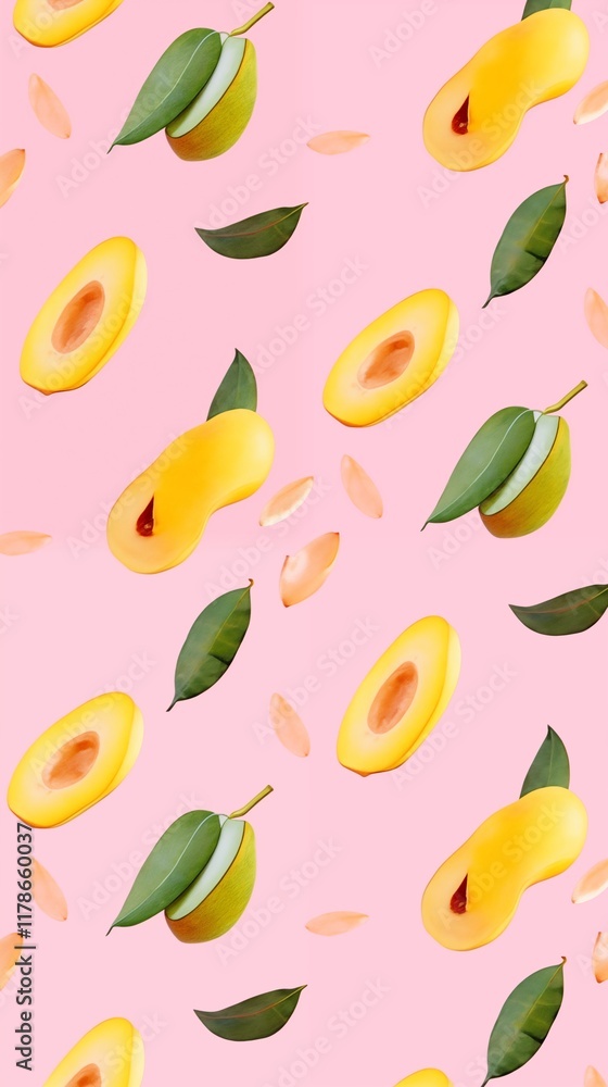 Pastel Pink Mango Abstract Pastel Pink Mango Abstract