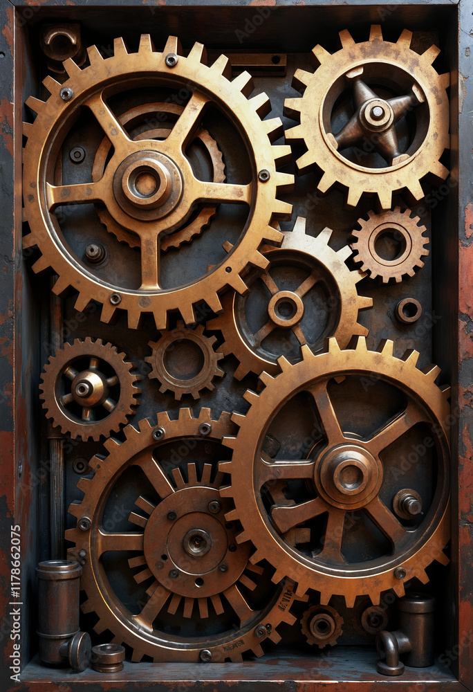 Fototapeta premium gears and cogs Generative AI 