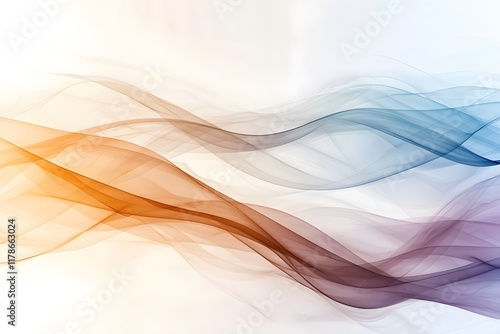 Abstract Colorful Smoke Wave Background with Flowing Lines and Swirls