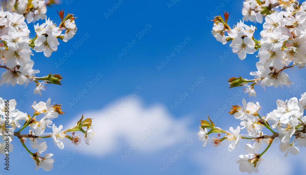 青空と桜 青空と桜
