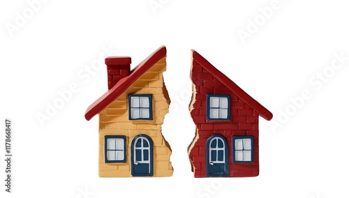 Broken House Represents Divorce or Separation