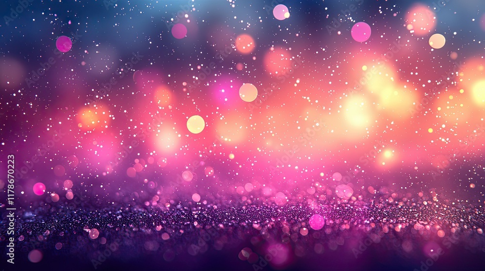 Sparkling Glitter Background with Pink and Purple Lights Sparkling Glitter Background with Pink and Purple Lights